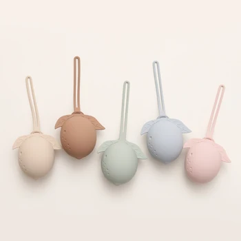 2pcs ซิลิโคน Pacifier ผู้ถือสําหรับทารก,มะนาวรูปร่างน่ารักแบบพกพา Pacifier Storage Case, สําหรับชายและหญิง Pacier กรณี