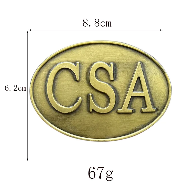 หัวเข็มขัด CSA ตัวอักษรภาษาอังกฤษ