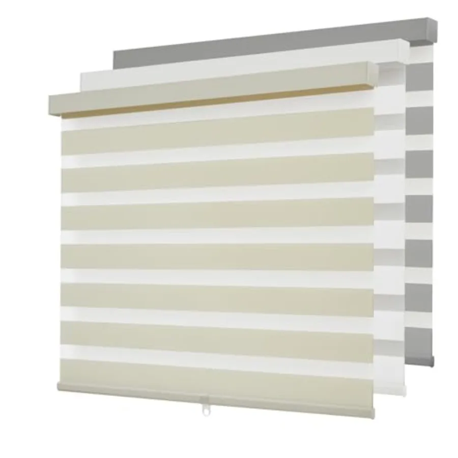 

Cordless Zebra Blinds for WindowsFree-Stop Roller Zebra Shades Light Filtering Blinds for Indoor windows with Upgraded Cassette