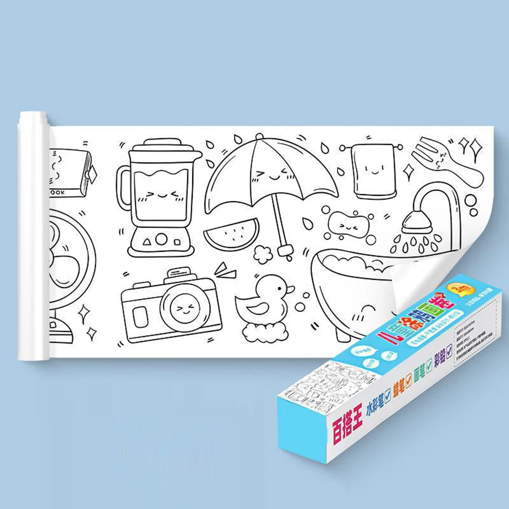 Bambini che disegnano rotolo di Poster da colorare fai da te per bambini per i viaggi a casa