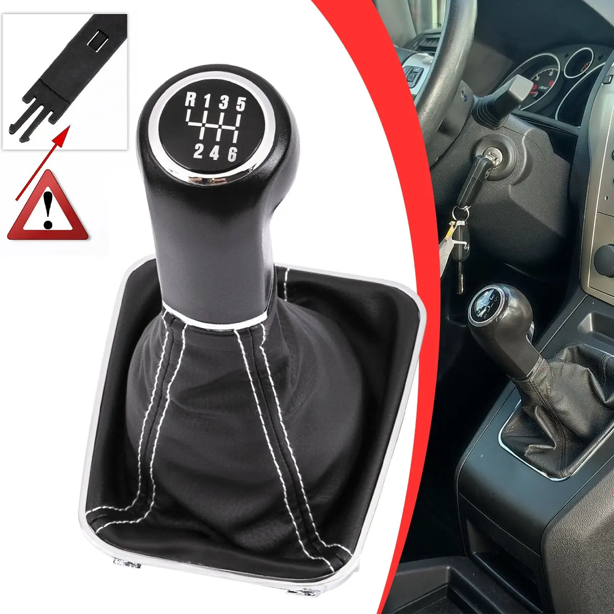 

6-скоростная автомобильная ручка переключения передач с кожаным чехлом для Opel Zafira B A05 2005 2006 2007 2008 2009 2010 2011 2012 2013 2014 2015