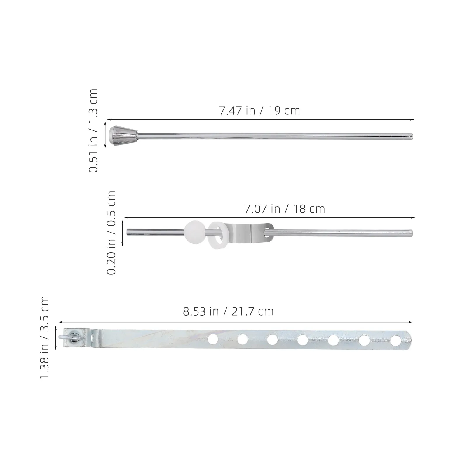 2Sets Bathroom Sink Drain Lift Rods Replacement Pivot Rod Assembly Pop Up Drain Stopper Lever Kit Sink Repair Parts Home Hotels view 4