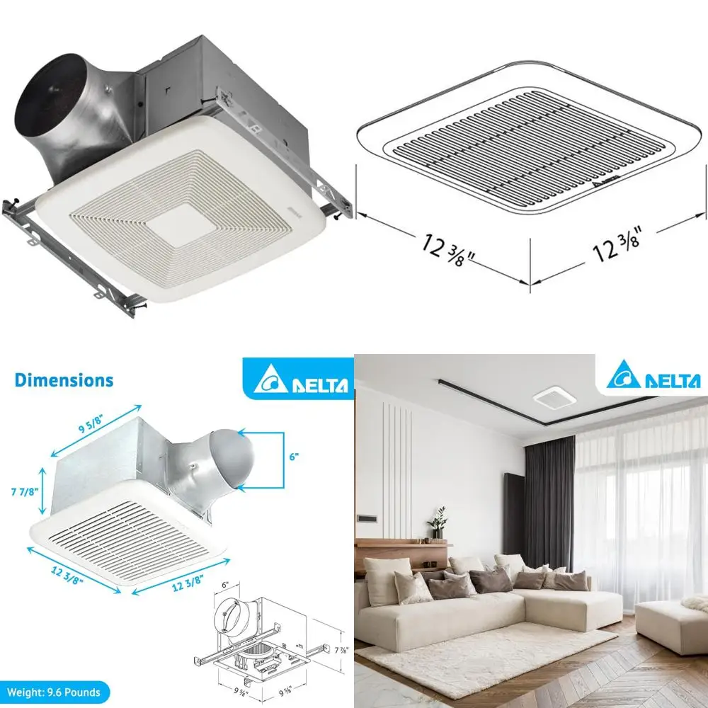 

Сертифицированный энергетической звездой 6-дюймовый круглый белый вентилятор для ванны с вентиляцией для эффективного замены воздуха