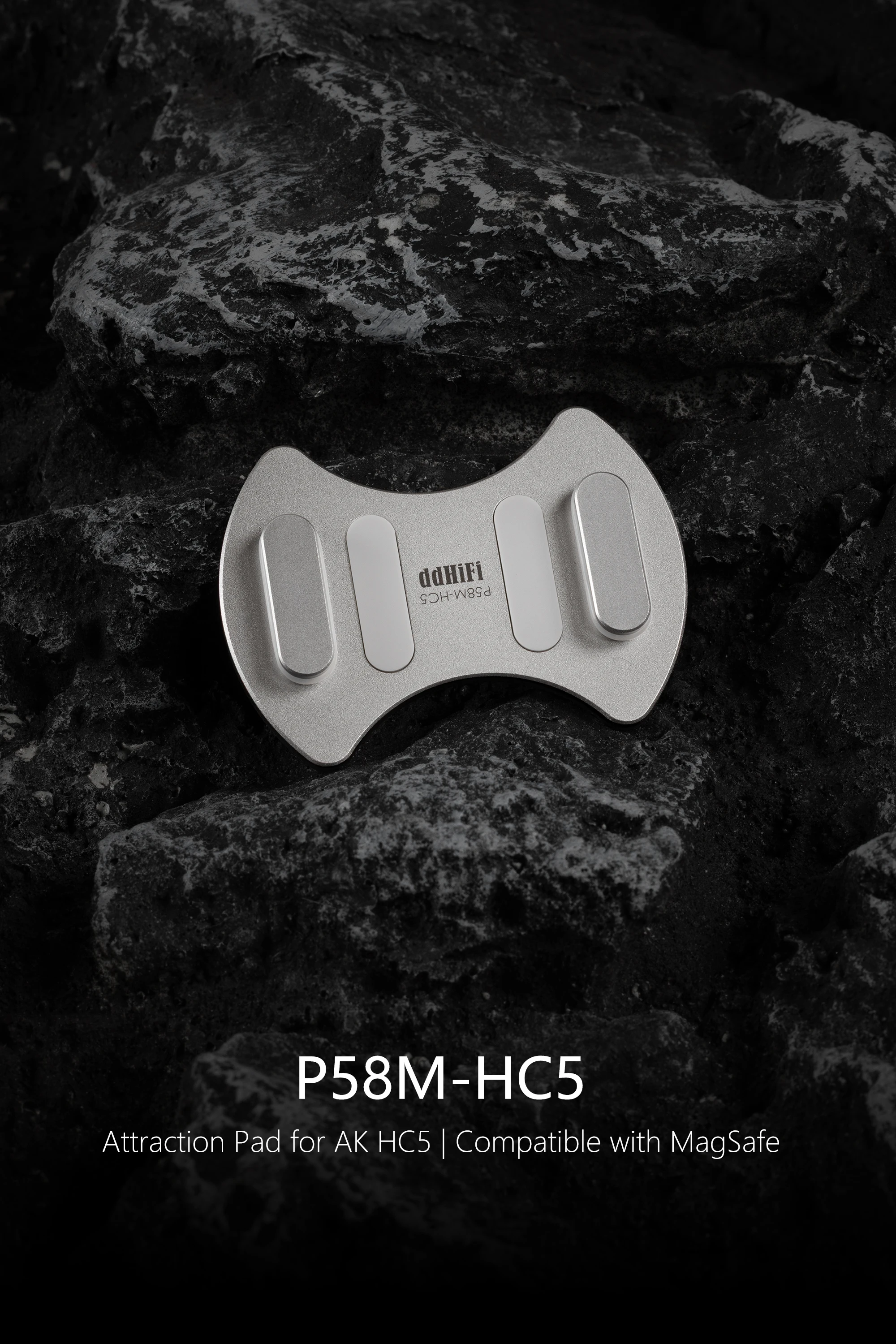 DD ddHiFi P58M-HC5 MagSafe Magnetisches Anziehpad für AK HC5 DAC-Verstärker, CNC AL6063 Aluminium, gebogener N52-Magnet, leicht – Detail 1