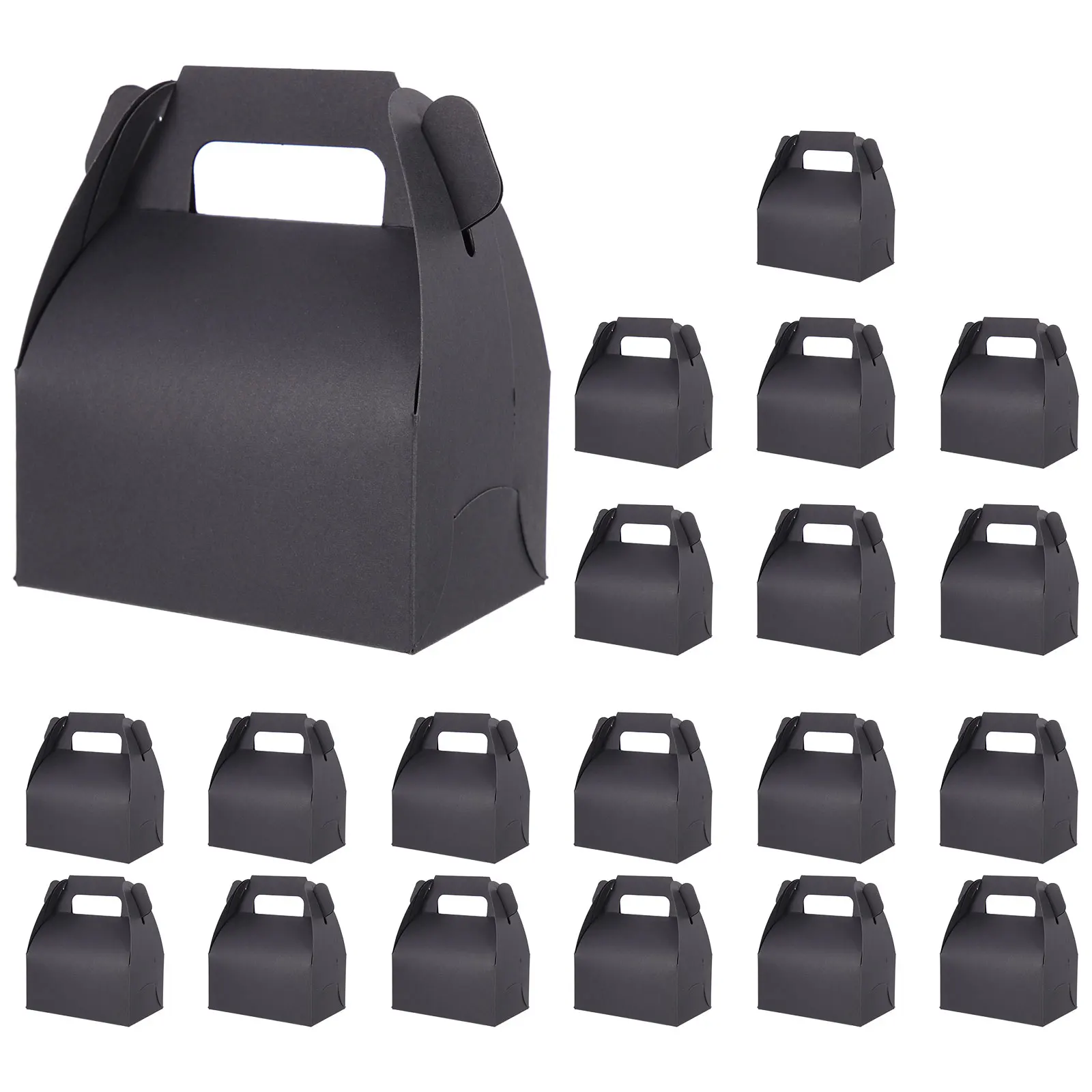 

20pcs Kraft Paper Food Box Cake Gift Boxes Takeaway Packaging Treat Cases Favor Boxes for Snacks Popcorn Potato Chips Biscuits