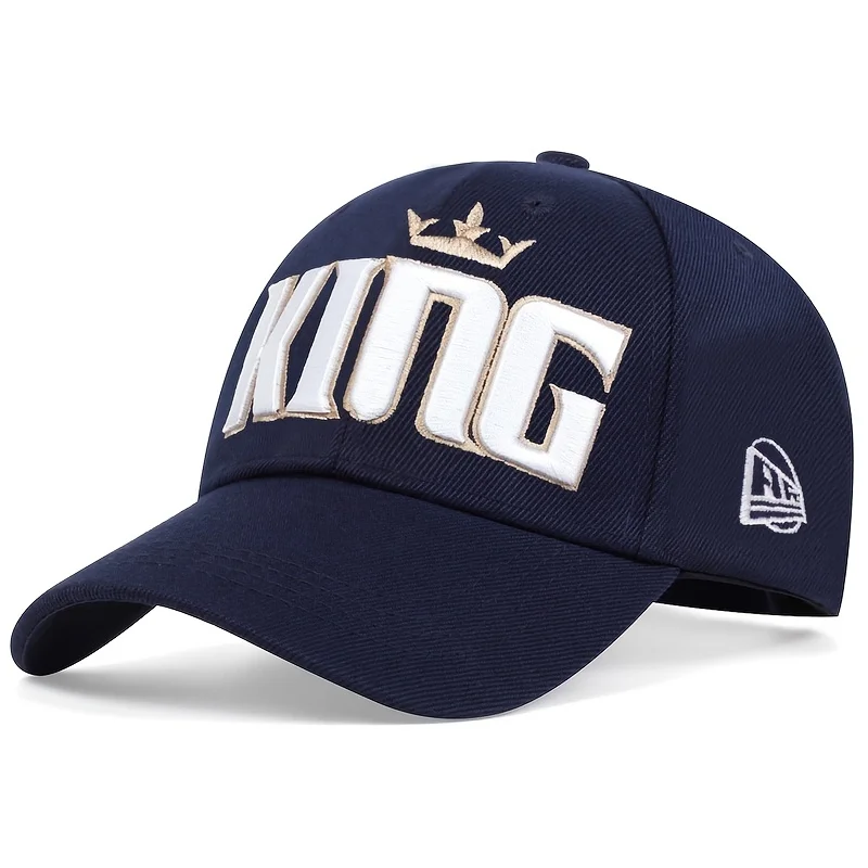 King Baseball Cap hip hop Letter embroidered Golf Caps Cotton Snapback Hat Fashion Adjustable crown Hats Outdoor travel Sun Hats