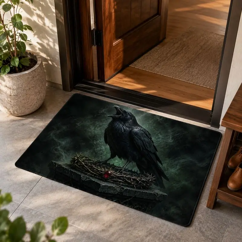 VIKAMA Purple Night Gothic Spire Carpet Dark Wind Entrance Hall Floor Mat Photo Decoration Wear resistant Foot Mat view 2