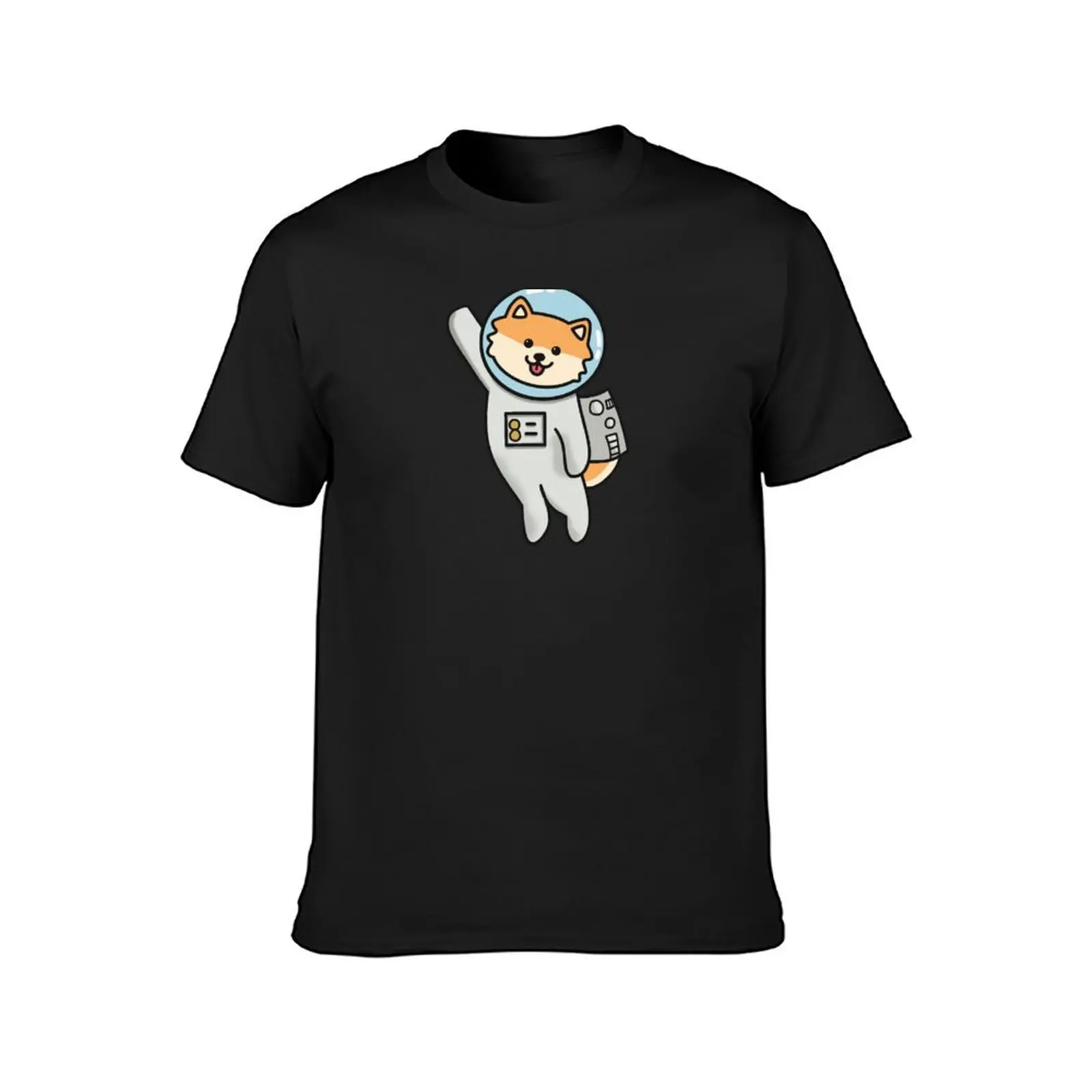 Space pomeranian T-Shirt cute tops vintage clothes tees black t-shirts for men