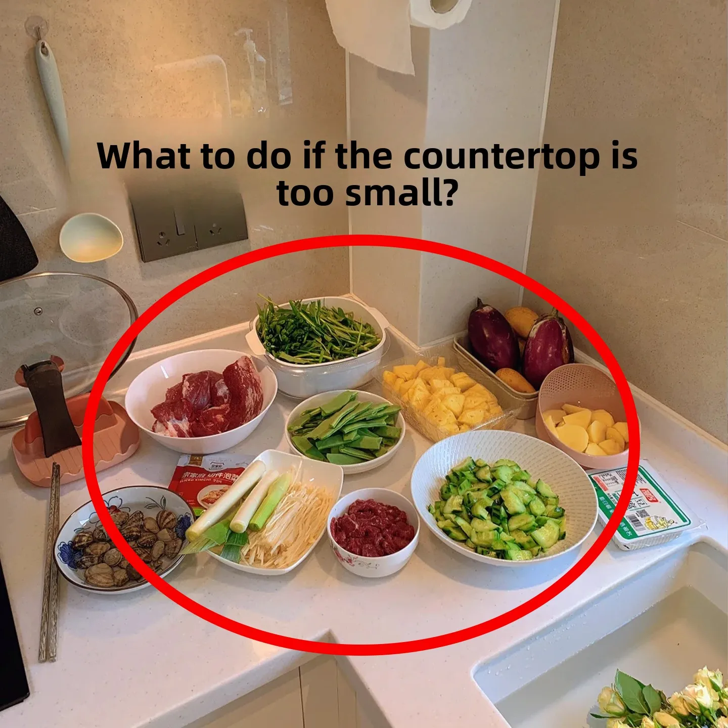 

Кухонная штабелируемая полка для хранения Lin Chou: компактное решение для столешницы, органайзер для овощей и фруктов, эффективное использование пространства