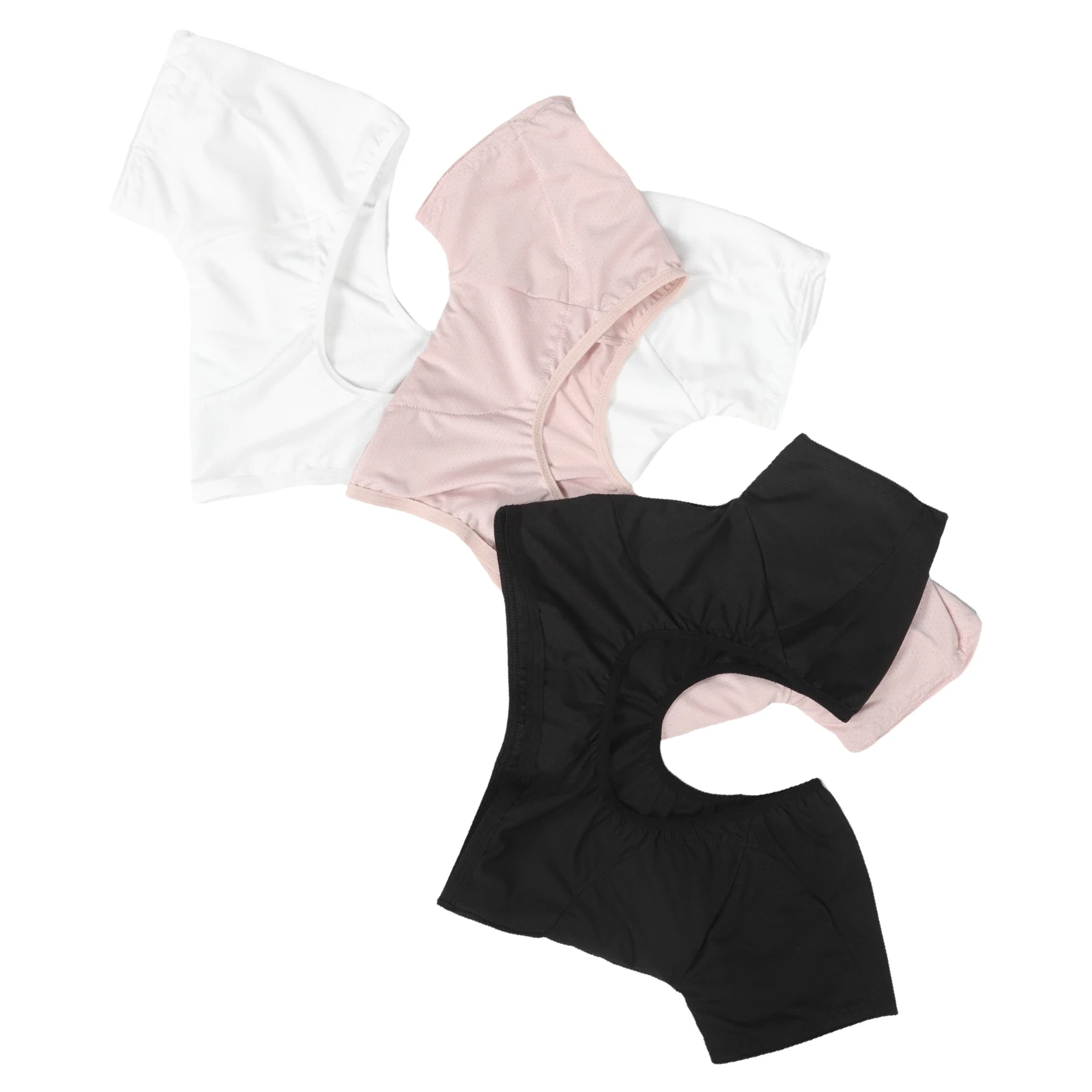3 Pcs Sweat-absorbent Vest Dress Shields Underarm Washable Woman Undershirt Absorbing Pad Armpit Pads Sweatproof Undershirts
