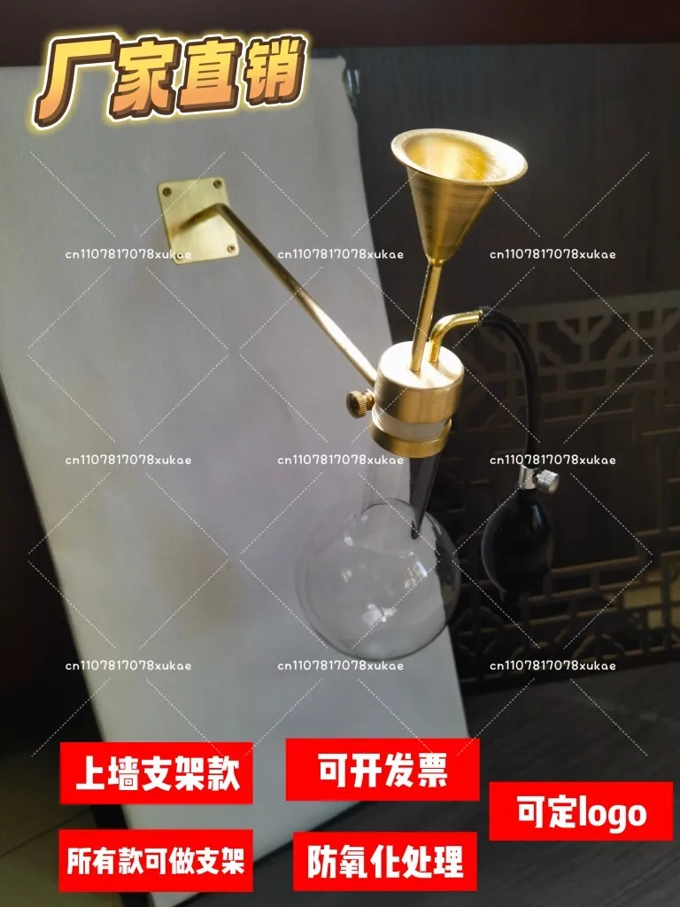 

Настенный держатель для стеклянных флаконов с ароматами: для SPA-гидротерапии, латунный, для эфирных масел, парфюмерии, кофейных зерен