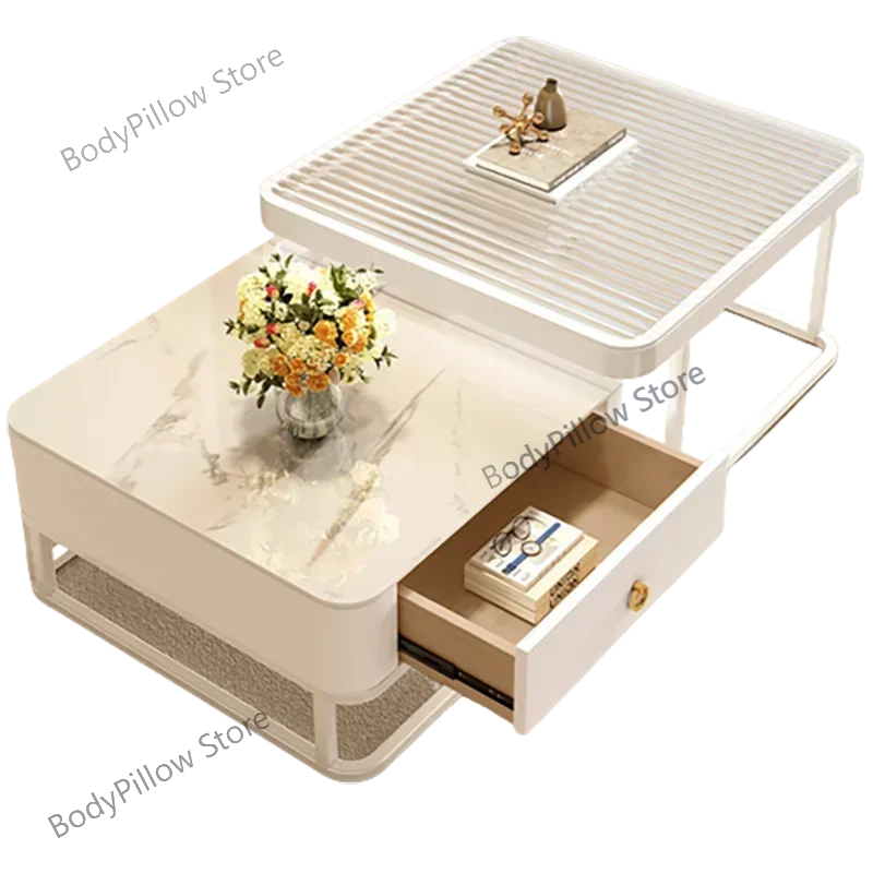 

Белый цвет, современный дизайн для хранения, Скандинавская деревянная гостиная Tavolino Da Salotto, домашняя мебель