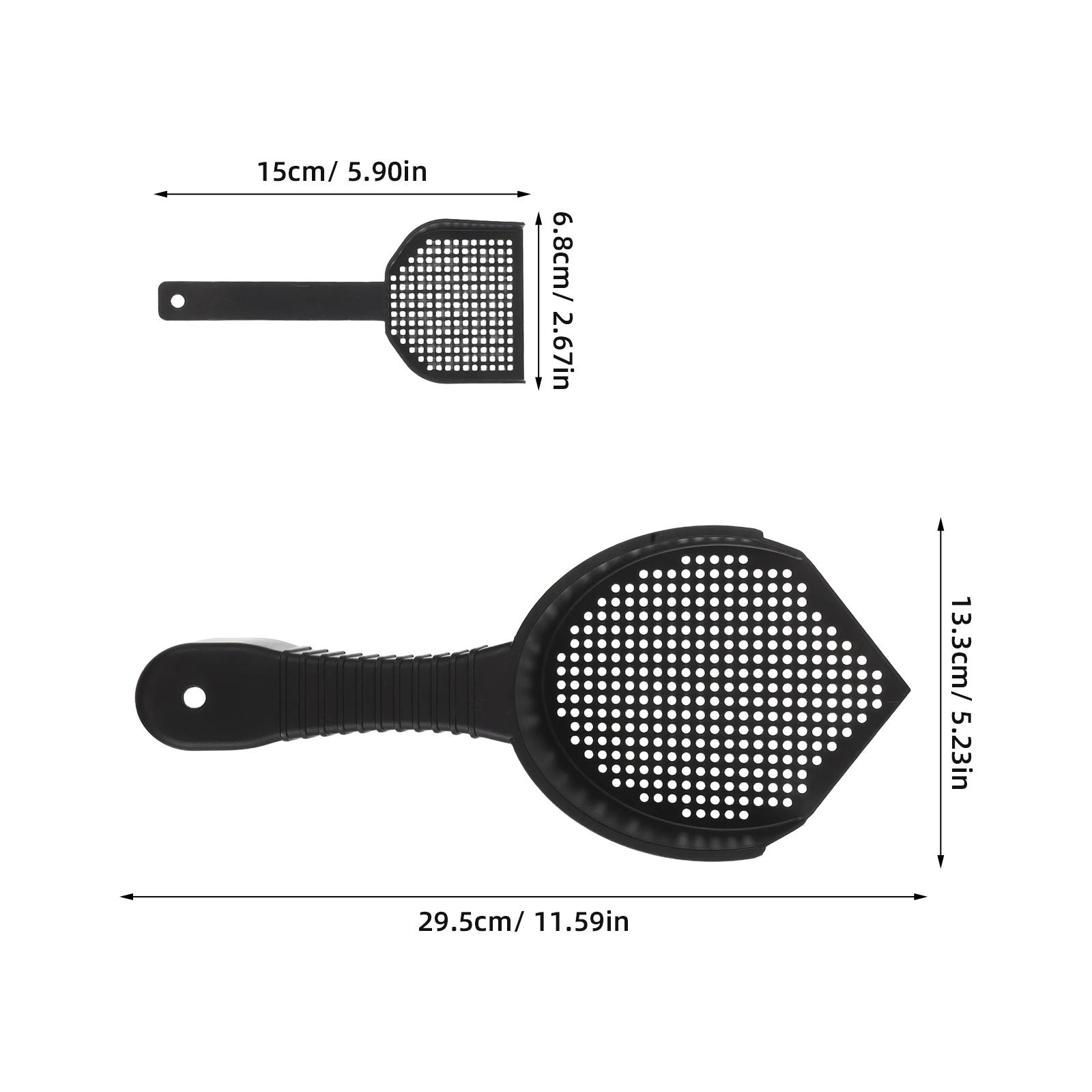 2 قطعة مغرفة القمامة القط ثقوب صغيرة غرامة غربلة خفيفة الوزن البلاستيك للقطط الزواحف متعددة الوظائف الرمال المغربل الحيوانات الأليفة القمامة