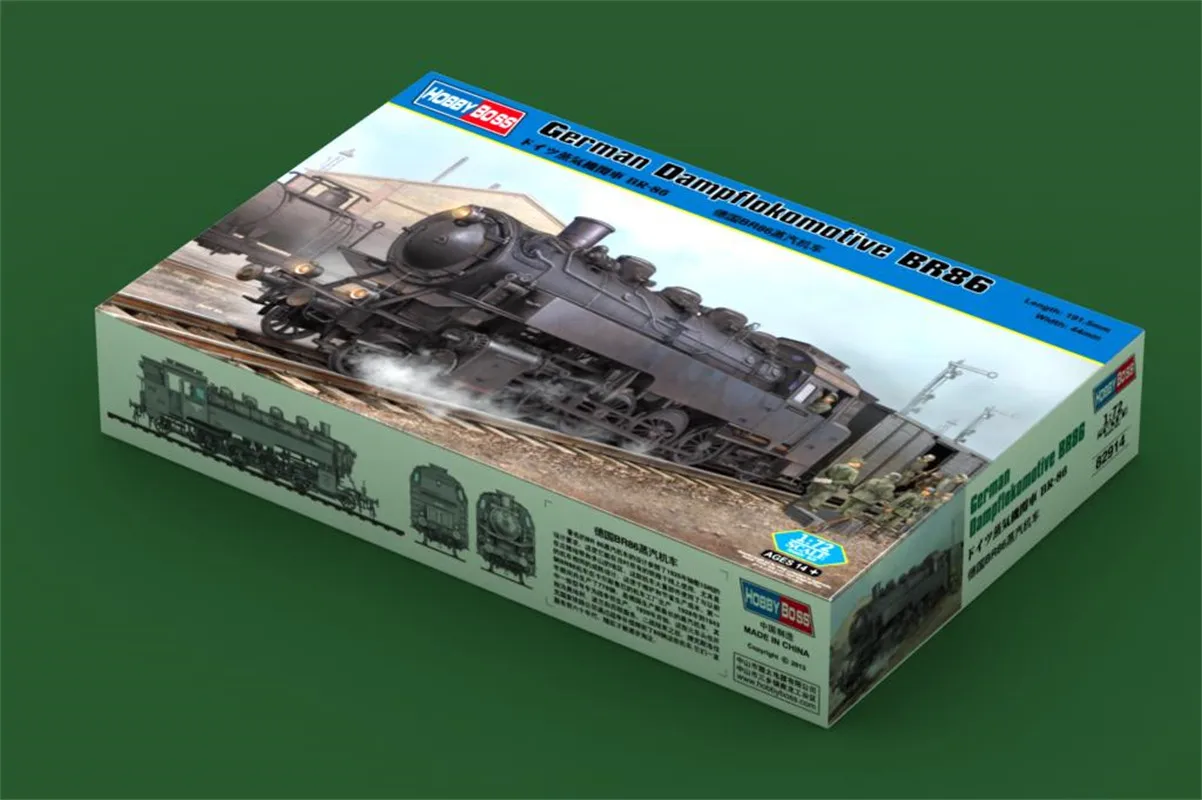 

HobbyBoss масштаб 1/72, немецкая влажная абсолютная BR86, военная пластиковая сборная модель # 82914