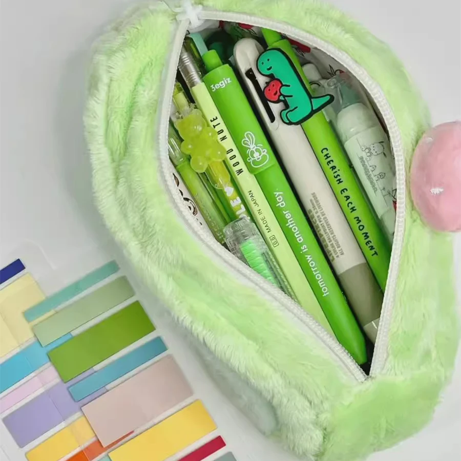 Plush pencil case Pencil case Large capacity stationery case Cute pencil storage case