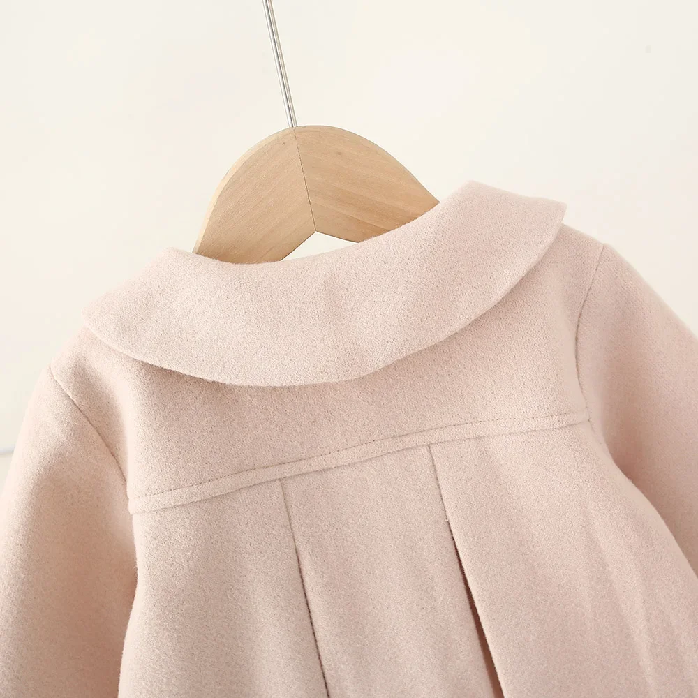 Spring and Autumn New Baby Girls Long Sleeve Coat Simple Solid Color Children\'s Clothing (0-2 Years Old)