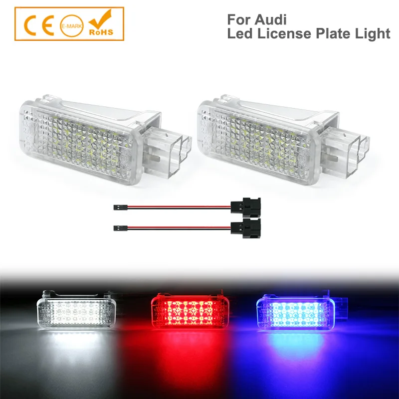 2szt Bezbłędne 18SMD LED Podświetlenie pod drzwiami do Audi Skoda Fabia Octavia VW Golf4/5/6 Tiguan Touareg