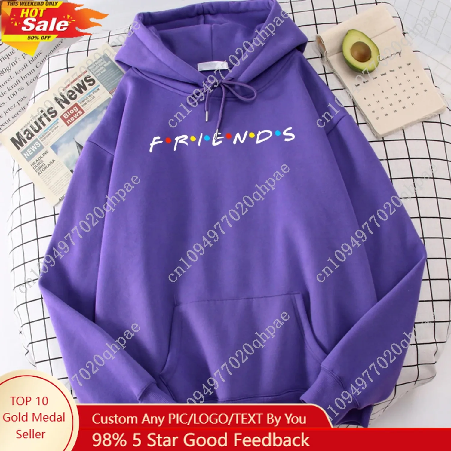 

Sitcom Movie Friends Printed Mens Hoody Korean Fleece Sweatshirt Simple Crewneck Hooded Street Oversize Autumn Men's Clothes