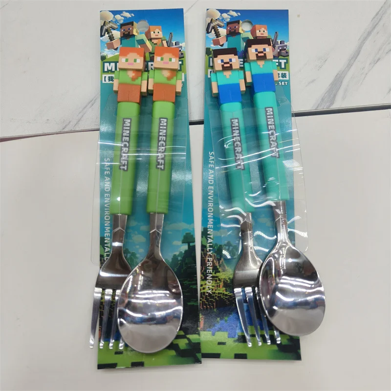 2026 Neues Lustiges Gabel-Löffel-Set für Kinder mit ABS-Griff, Edelstahl-Besteck, Zweiteiliges Set, Gabel und Löffel, Haushaltsartikel, 2026 Geschenke – Detail 1