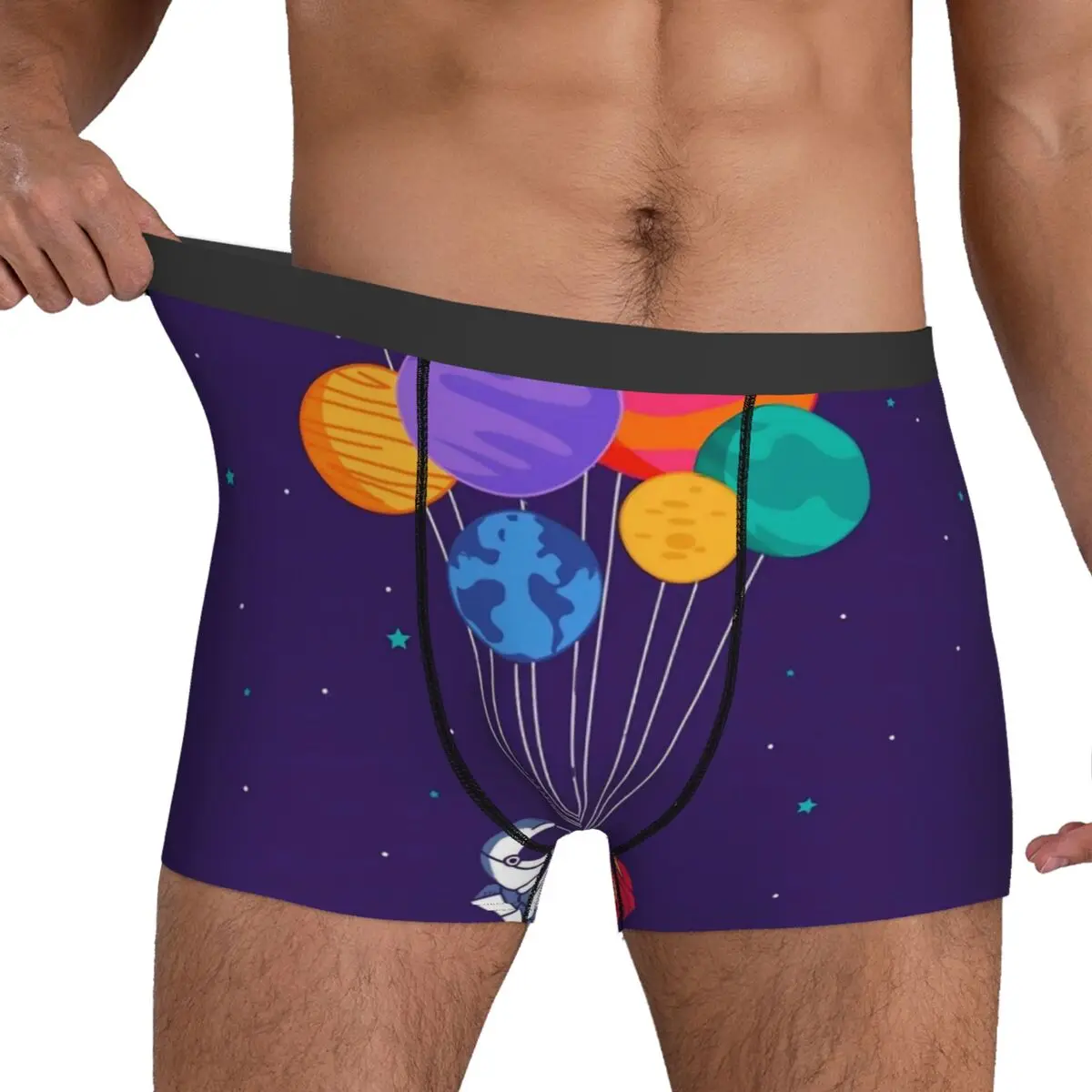 

Нижнее белье с космическим принтом для вас все, мужские трусы-боксеры, эластичные трусы, горячая сублимация, трусики больших размеров