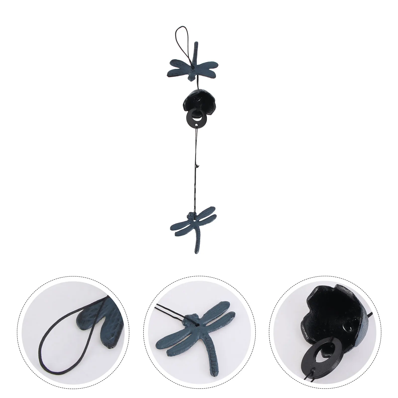 

1pc Iron Wind Dragonfly Bell Pendant Home Dragonfly Bell Pendant Decor Durable Rustproof Outdoor Hanging Garden Accessories