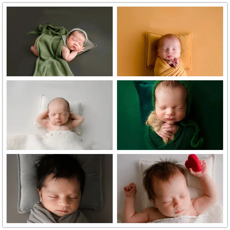 Newborn  Photography Props Posing Velvet Poses  Cushion Mini baby Pillow Mat  Photography Accessories