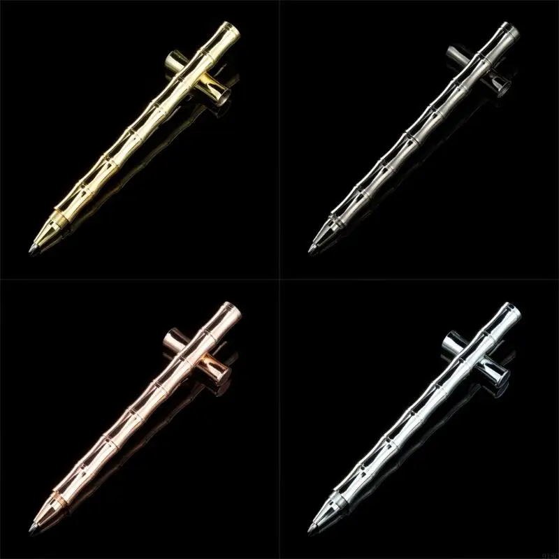 918C توقيع القلم النحاس قضيب القلم قبضة مريحة إعادة الملء هلام القلم المعدني لحفل الزفاف