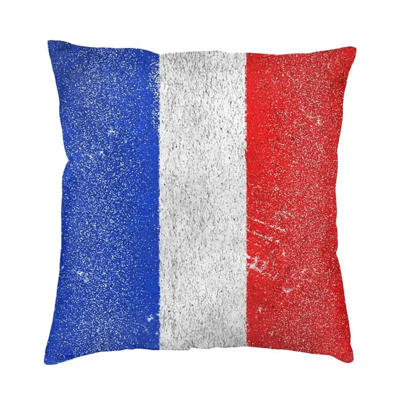 Fashion Retro French Flag Throw Pillow Case Home Decorative 3D Double-sided Print France National Pride Cushion Cover for Sofa