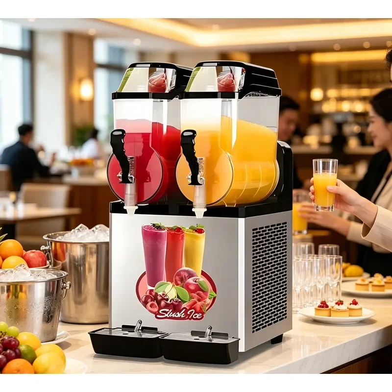 Multi Purpose Commercial Ice Slush Maker Fast Cooling Frozen Drink Machine for Smoothie Margarita Iced Beverage