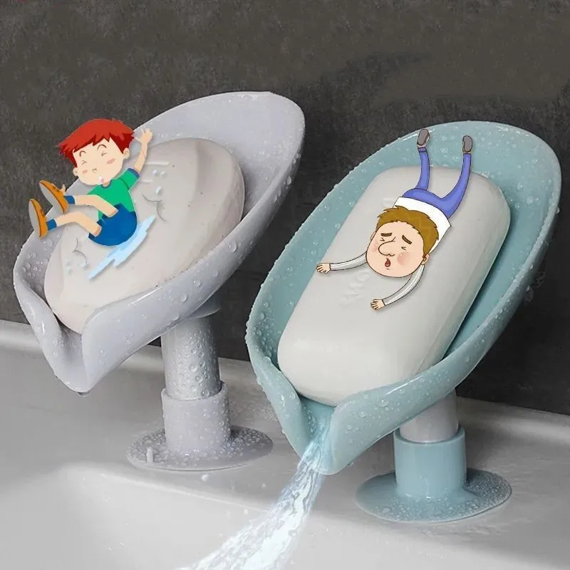 Portasapone a forma di foglia per bagno doccia portasapone a ventosa portasapone per uso domestico portasapone in spugna accessori per il bagno