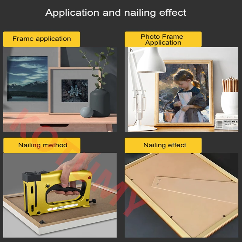 Imagem -04 - Pneumático Photo Frame Nail Gun P515 Hm515 Pin Nailer Grampeador Manual Flex Point Tacker Ferramentas de Enquadramento