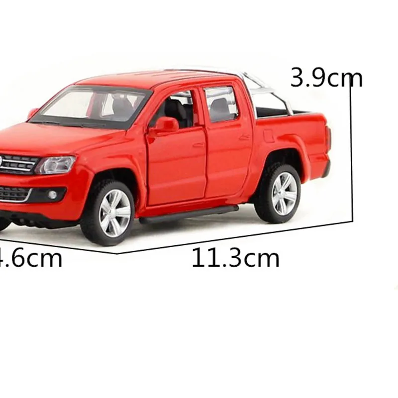 1/64  Amarok Pickup Truck Toy Car  Vehicle Model Miniature Free Wheel Diecast Metal Collection Gift For Boy Kid