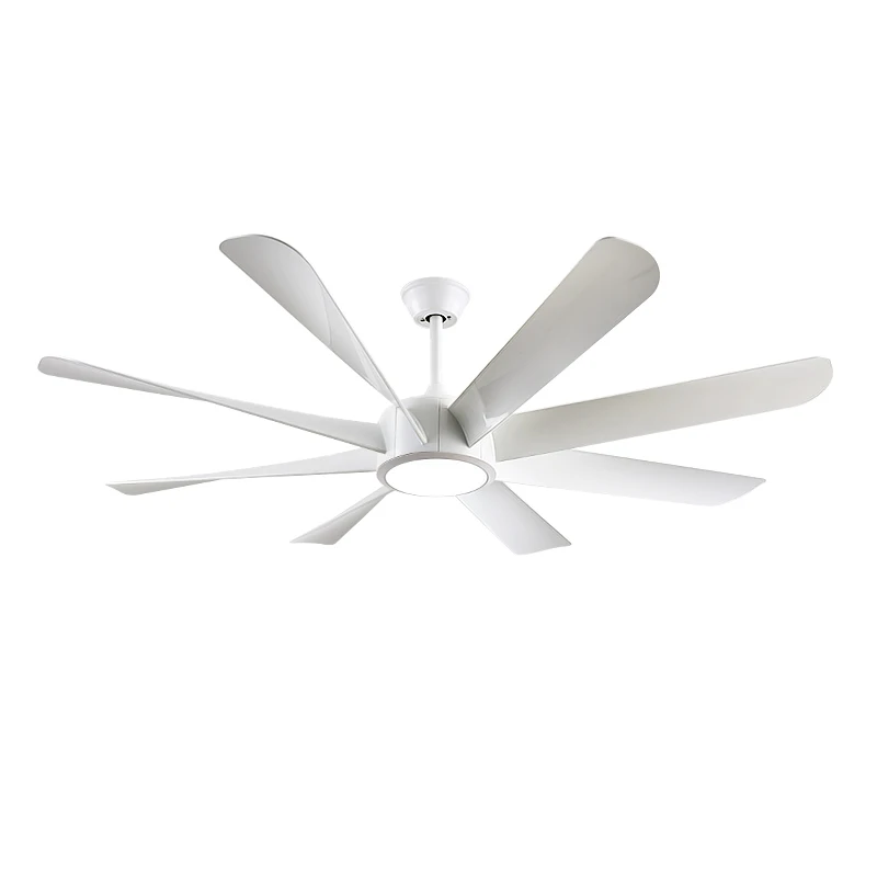 60 Inch Ceiling Fan With Light - Powerful 8 Blade LED Ceiling Fan With Remote Control For Living Room And Bedroom