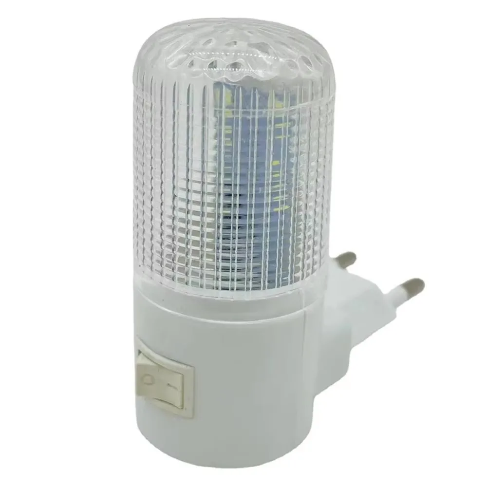 3W Plug-in Night Light with Switch Energy-saving European Standard Night Light White LED Soft Glow Bedside Lamp