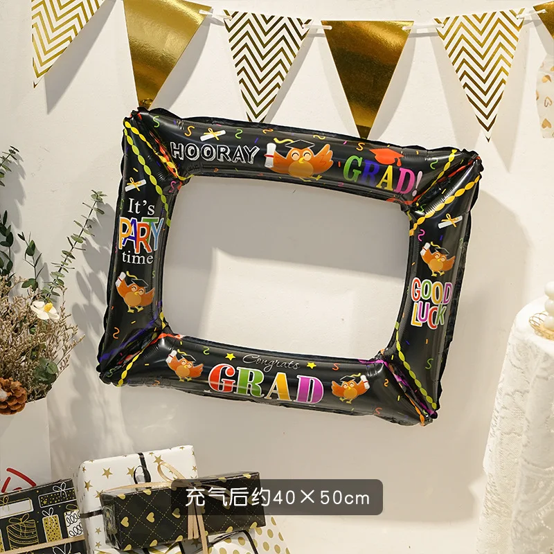 Birthday Graduation Dots Photo Frame Aluminum Film Balloon Party Graduation Ceremony New Year's Eve Photo Prop view 6