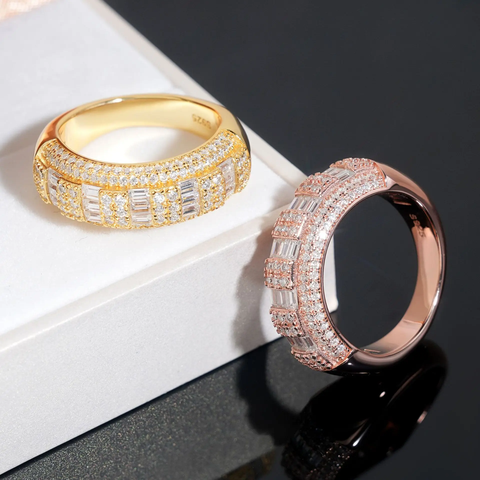 

Moissanite Diamond Ring Luxury Original S925 Silver Sterling Jewelry Moissanite Rings for Women