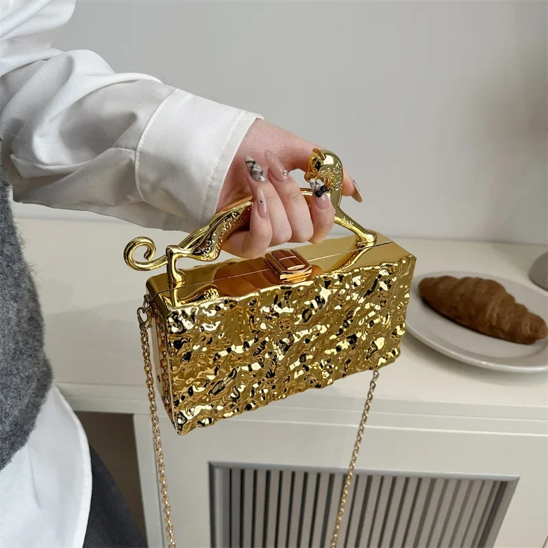 

Women's Acrylic Crossbody Bag with Ice Crack Personalized Design Versatile Chain Box Bag for All Seasons
