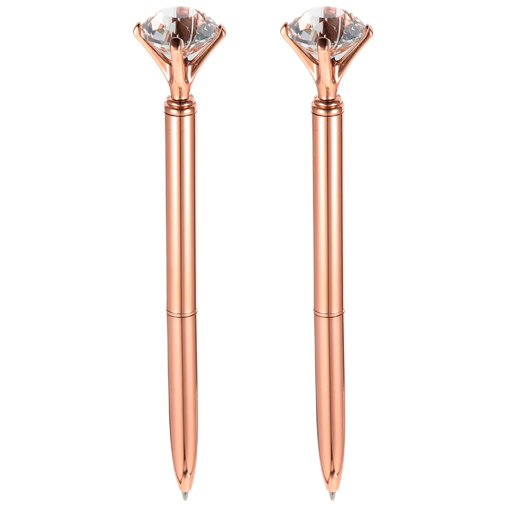 

2Pcs Metal Ballpoint Pen Smooth Writing Ergonomic Portable Students Writing Tool Creative Chic Design Daily Use Office Supplies