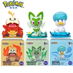 3Style Pokemon Anime Action Figures Sprigatito Fuecoco Quaxly Large size Genuine Desktop Ornaments Model Toy Birthday Gift