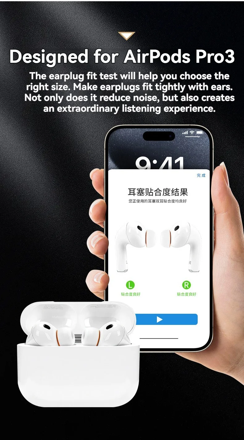 Memory Foam Replacement Eartips for Apple AirPods Pro 3 Soft Sponge Earpads Cap Ear Tips Accessories XXS/XS/S/M/L