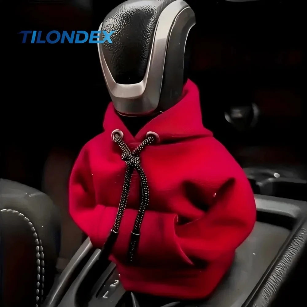 TILONDEX 1pc Multifunctional Car Gear Shift Hoodie with Drawstring Front Pocket Helmet-Compatible Design Bright Colors