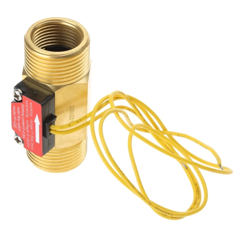 Công tắc dòng nước bằng đồng thau 1,5-50L / phút Cảm biến điều khiển dòng nước Lưu lượng kế chất lỏng
