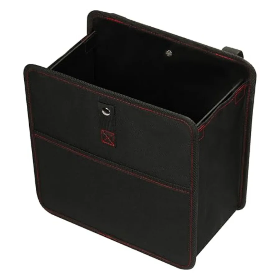 

​​ lon Car Trash Can, Leak-Proof Car Garbage Can with Storage Pockets, Collapsible, Portable and Waterproof