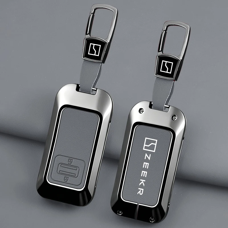 For Geely Zeekr 9X 2025 2026 Zinc Alloy Key Case Protective Cover Remote Key Decor Cover Shell Keychain Ring Holder Accessories