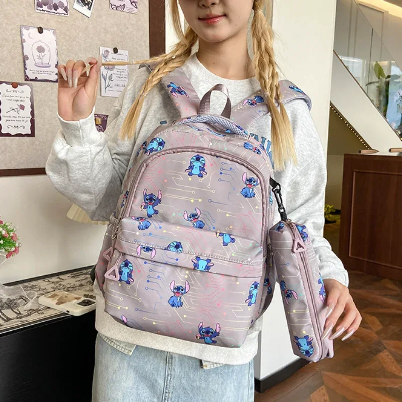 Disney Stitch cute childlike student schoolbag cartoon printing simple casual fashion lightweight large capacity backpack