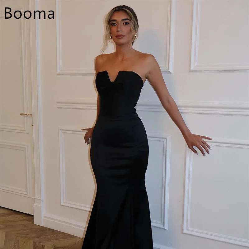 

Booma Mermaid Elegant Sleeveless Evening Dresses Formal Party Gowns for Women Long Saudi Arabic Prom Gown Dubai Customize