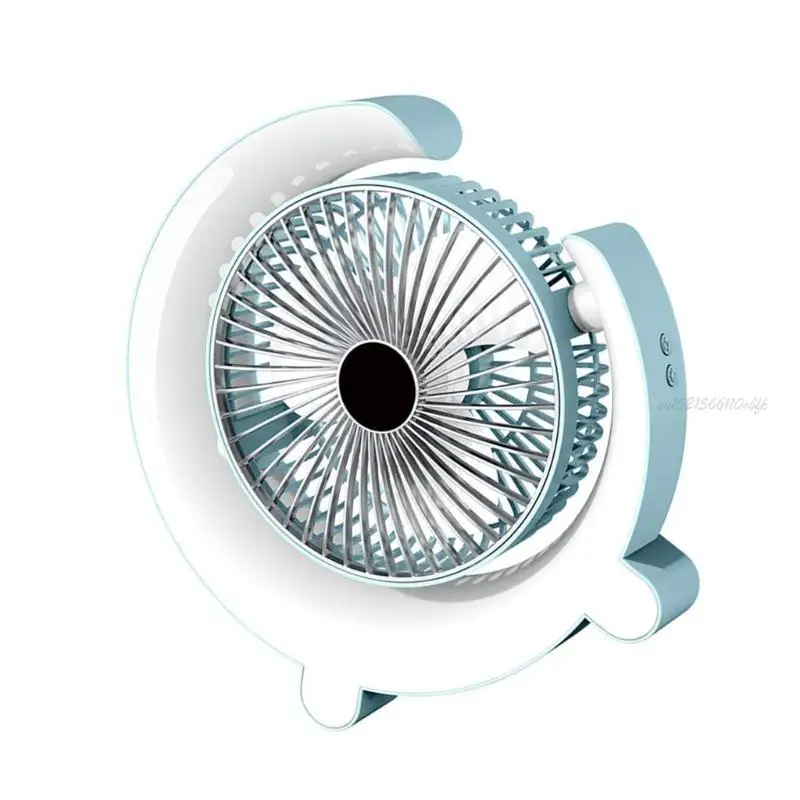 

27RB Home Home Desk Fan Electric USB -вентилятор с красочным легким вентилятором 1200 мАч 1200 мАч