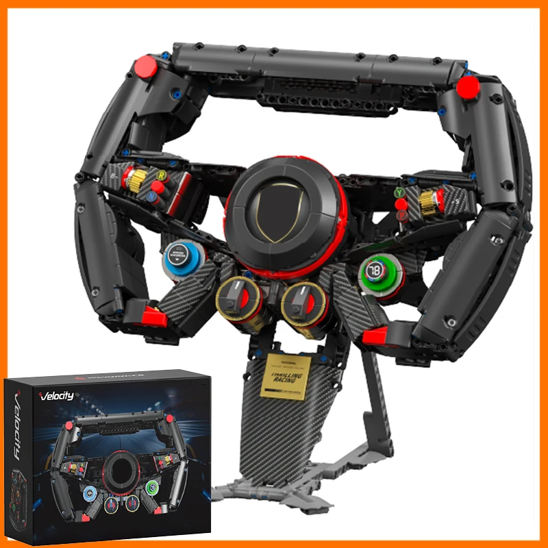 

Технический конструктор-симулятор руля автомобиля: держатель для телефона, коллекционные кирпичики, игрушки, подарок для детей