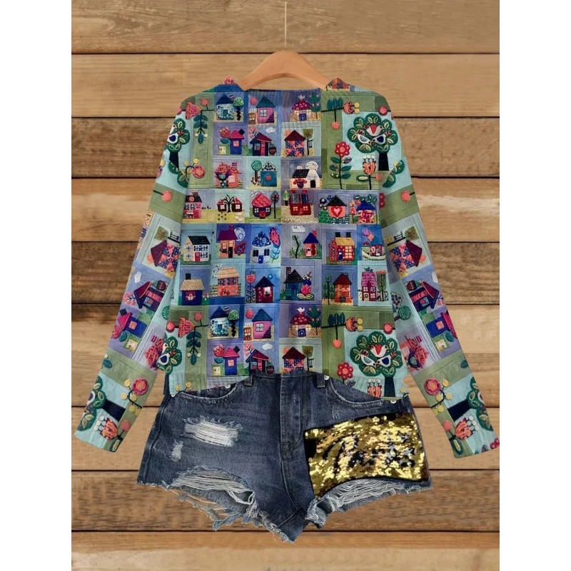 

Модная новая вязаная куртка с 3D принтом всего тела