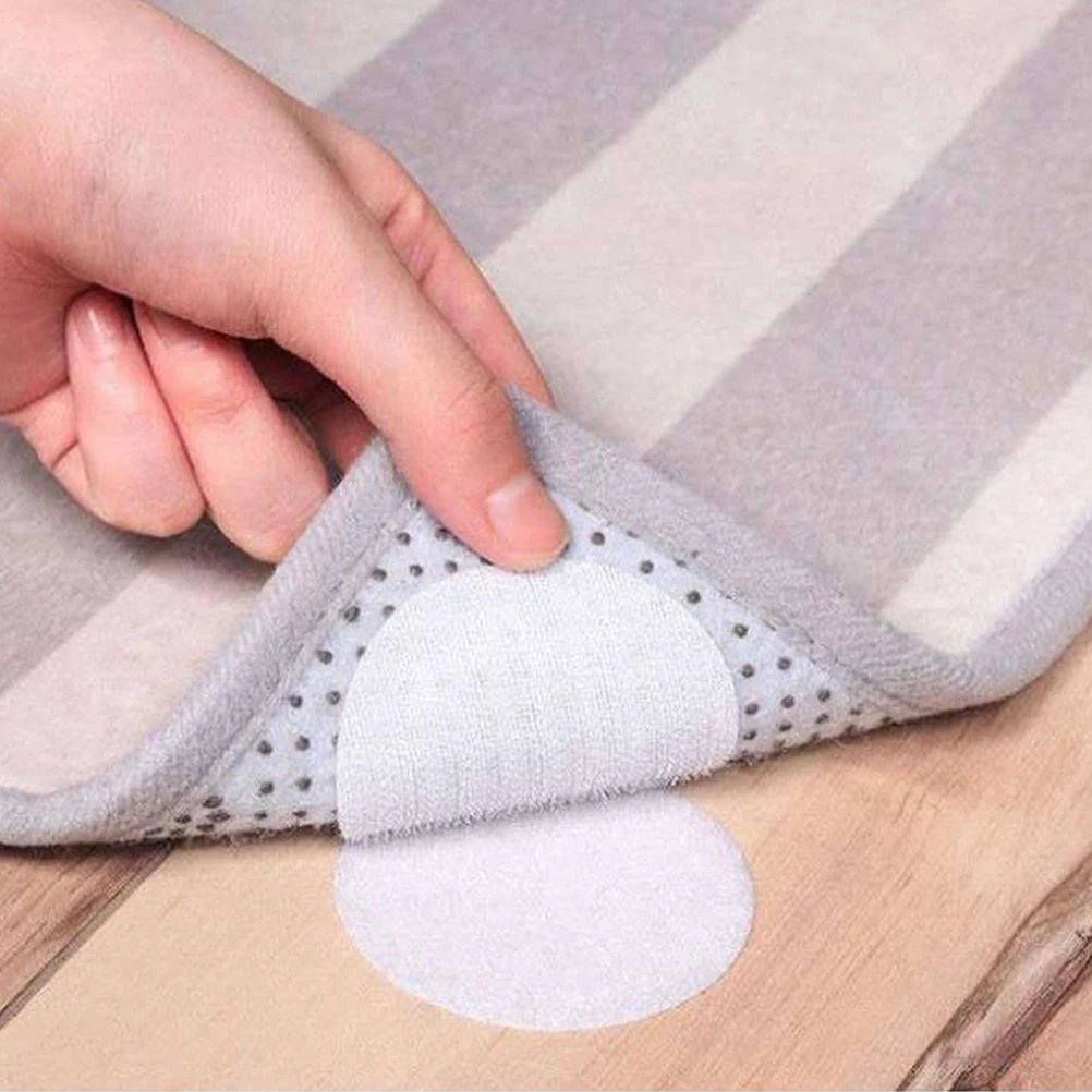 

Non Slip Fixator Rug Stickers Sofa Fixing Sticker Carpet 5 Sets PVC Gentle Double Sided Paste Home Hotel Bedroom Office